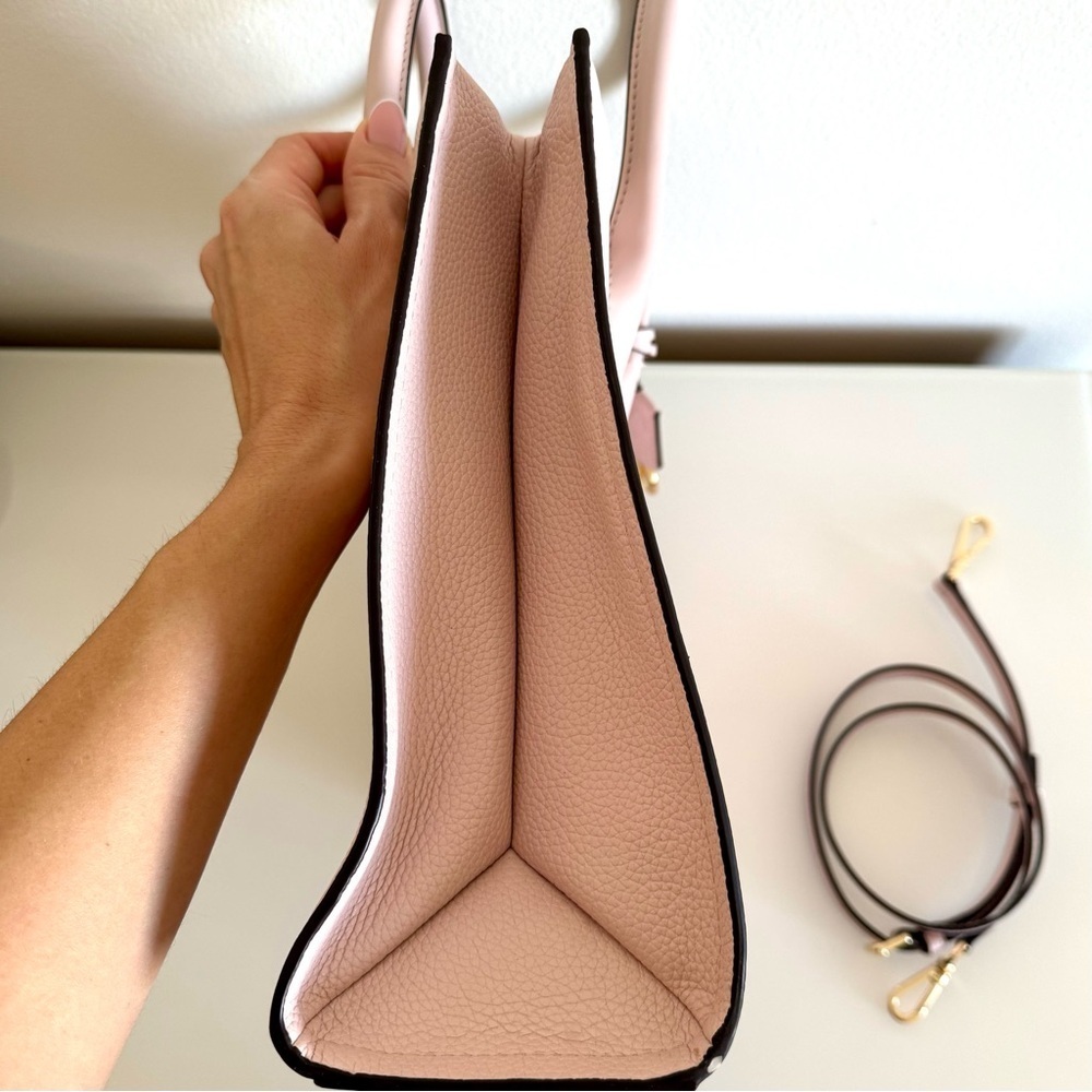 NWT! MICHAEL KORS MIRELLA MEDIUM TOTE LEATHER BAG PINK - Picture 9 of 15